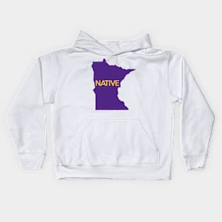 Minnesota Native MN Purple Kids Hoodie